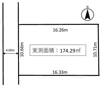 ���} ��174.68m2�̐��`�n���Â����ƊJ���������˔������A���z�̏Z�܂��Â��肪�����y�n�B