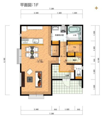 ���} �`�P�K�v�����`�P�K�F53.01m2�Q�K�F49.69m2���v�F102.70m2���z�F2155���~