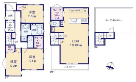  ルーフバルコニーのあるお住まい