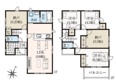  全居室２面採光の明るいお住まい