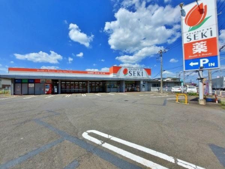 周辺環境 ドラッグストアセキ 今福店 徒歩11分。駐車場が広く、車での来店も可能です。 870m