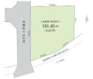 区画図 お好きなハウスメーカーで建築できます