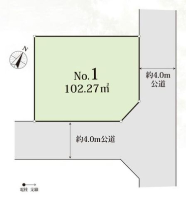 区画図 建築条件なし売地！