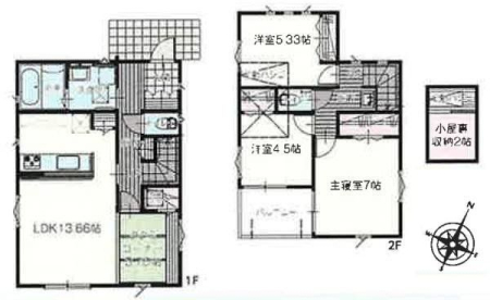  小屋根裏収納のあるお住まい