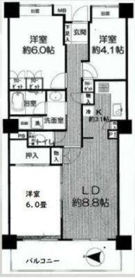  ペット飼育可3LDK！
