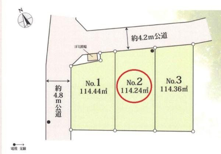 区画図 建築条件なし！ご希望のマイホーム実現へ！