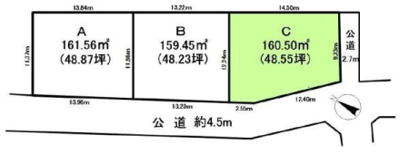 区画図 48.55坪あり