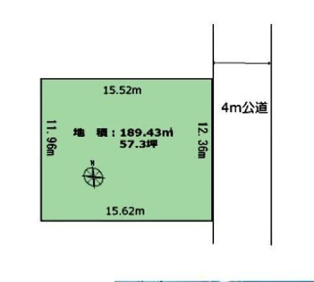 区画図 敷地約57.3坪