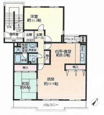  洋室11.1帖あり広々空間