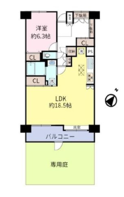  ホテルライクな内装の１ＬＤＫ