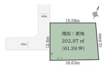 区画図 敷地広々約61.39坪
