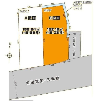 区画図 敷地46.03坪あり