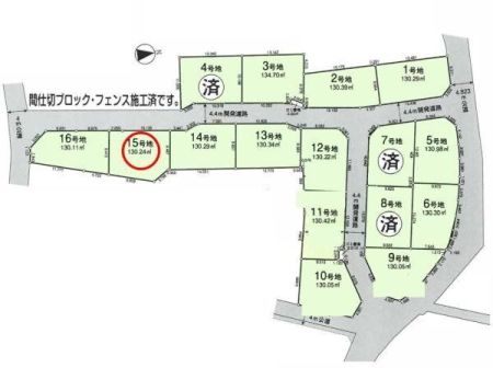 区画図 敷地約39坪 。