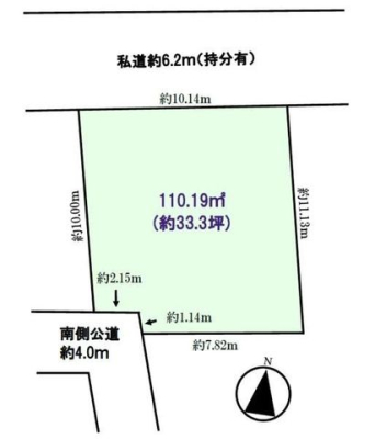 区画図 建築条件なしです！