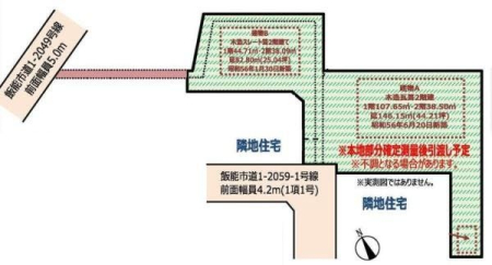 区画図 敷地約135坪