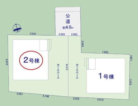 その他 【区画図】●２区画●カースペース１台●閑静な住宅街●東武東上線「上福岡」駅まで徒歩７分