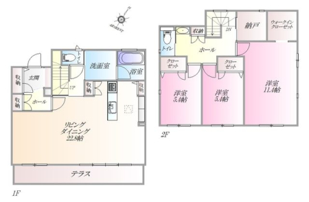  約22.8帖の広々LDK。大きな窓からはあたたかい日差しが差し込んできます。