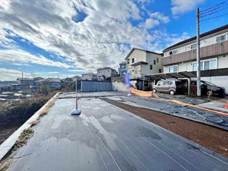 現地土地写真 建築条件なし！お好きなハウスメーカー・工務店で建築できます。