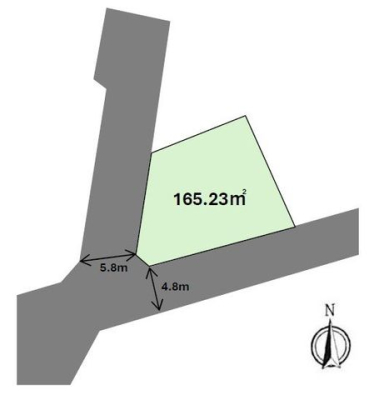 区画図 ■敷地49.98坪あり■角地～陽当り良好の立地