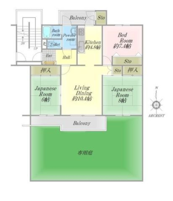  庭先が広く日当たり良好！ガーデニングも楽しめます。全居室収納付きの他、収納スペースも充実。室内大変綺麗です。