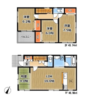  ■角地で日当たり良好な全居室南向き戸建て！■家全体に暖かい日差しが差し込み、続き間和室のあるリビングや寝室が明るく快適■使いやすい間取りで、家族の暮らしをより豊かにサポートします
