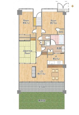  主寝室は7.8帖あり