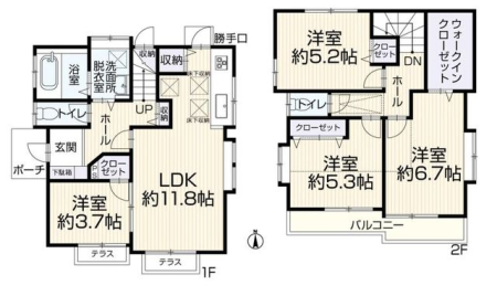  ■リフォーム後のきれいな室内にて新生活スタート！ ■ＷＩＣ・小屋裏収納付きで収納豊富なお住まい