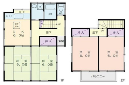  全居室6帖以上ゆとりある間取り